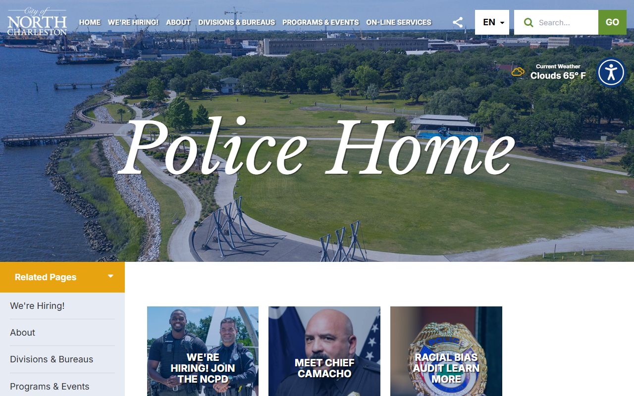 North Charleston Police Department portal for arrest records and recent bookings requests