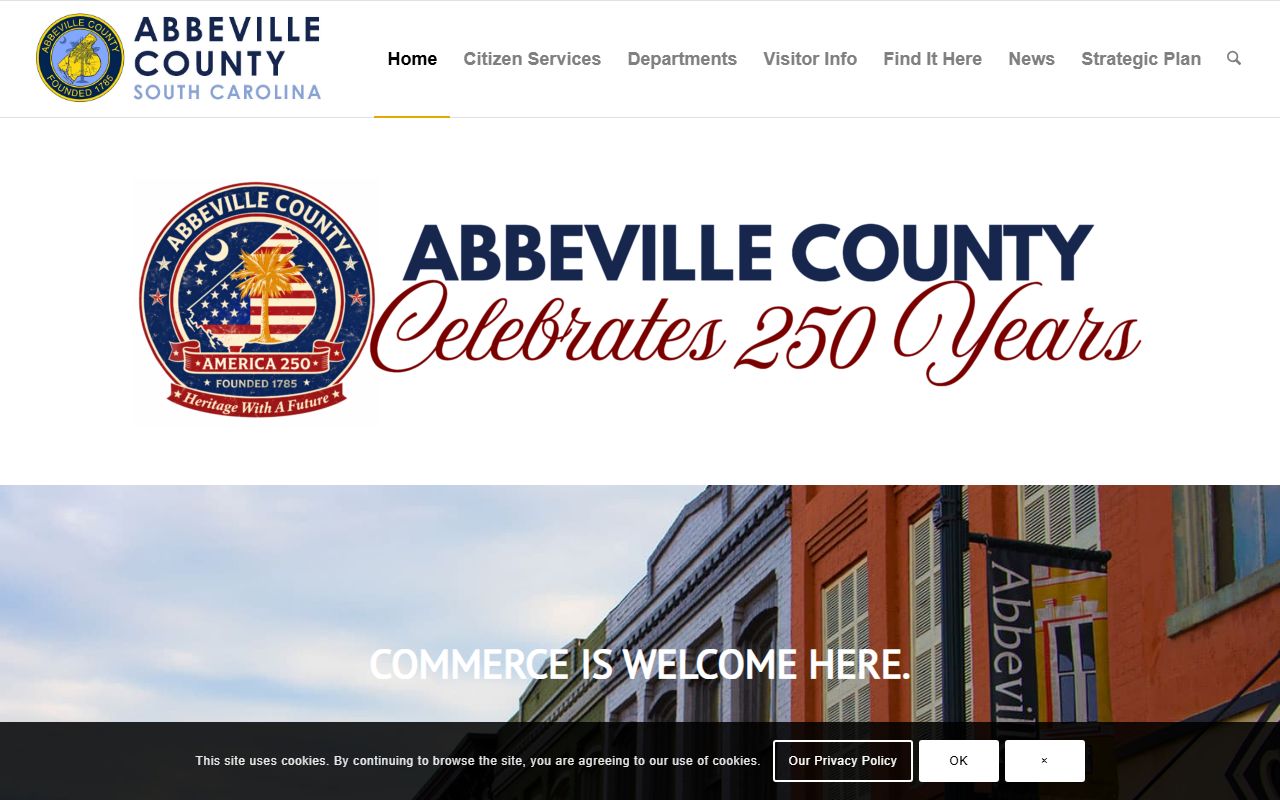 Abbeville County official website for recent bookings and detention information