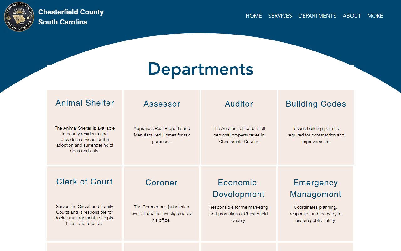 Chesterfield County work camp facility information for inmates at Goodale Road