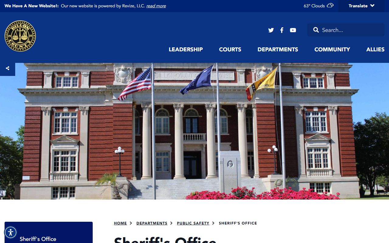 Dillon County Sheriff's Office website for recent bookings