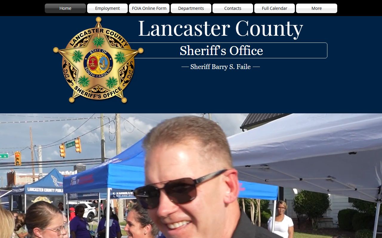 Lancaster County Sheriff's Office website for recent bookings and inmate search