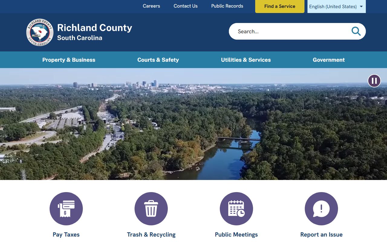 Richland County official government website for detention center and recent bookings access