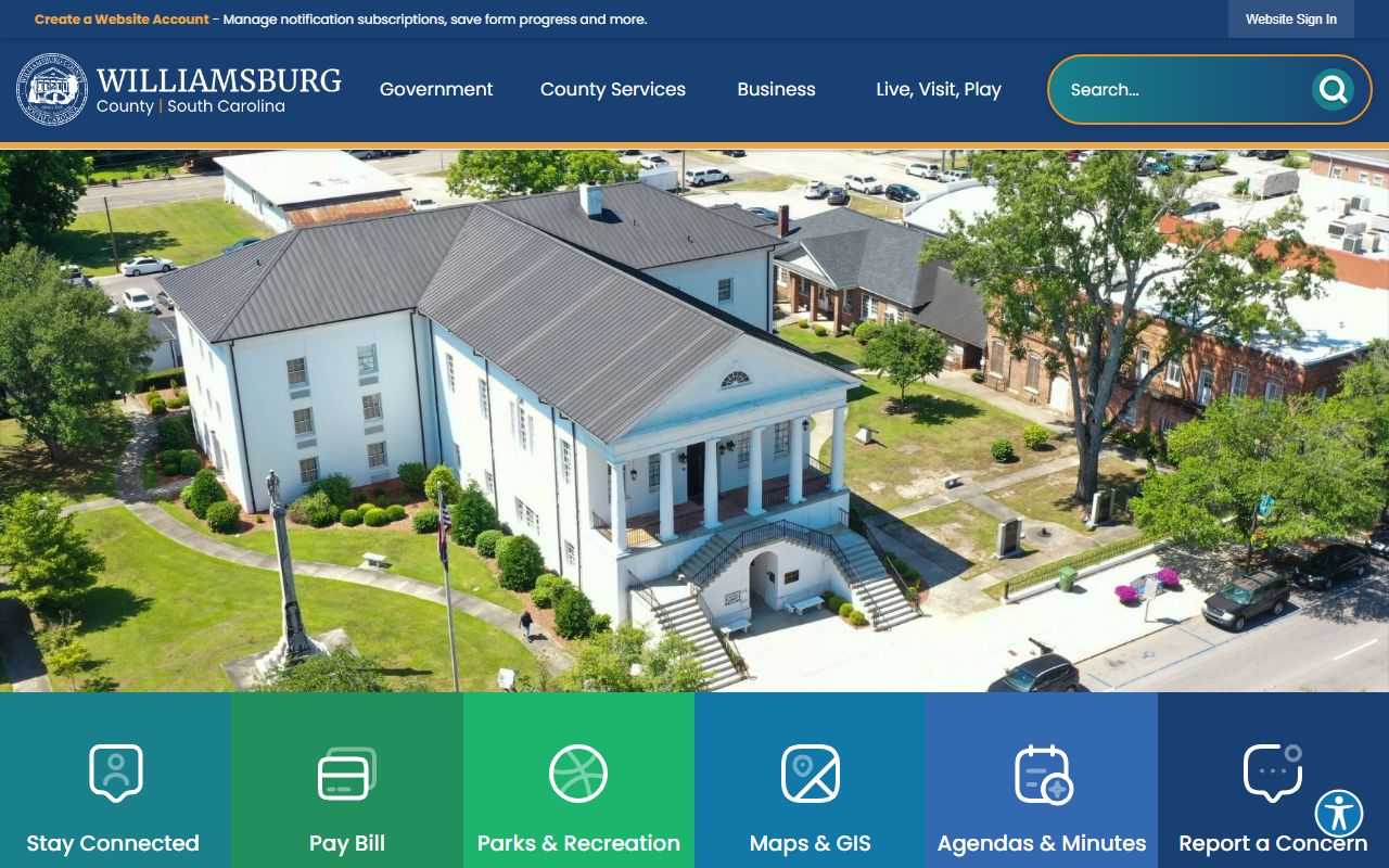 Williamsburg County official website for detention center and recent bookings