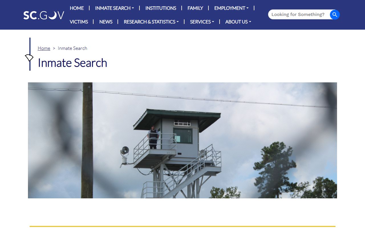 SCDC inmate search disclaimer page for South Carolina recent bookings and state prison records